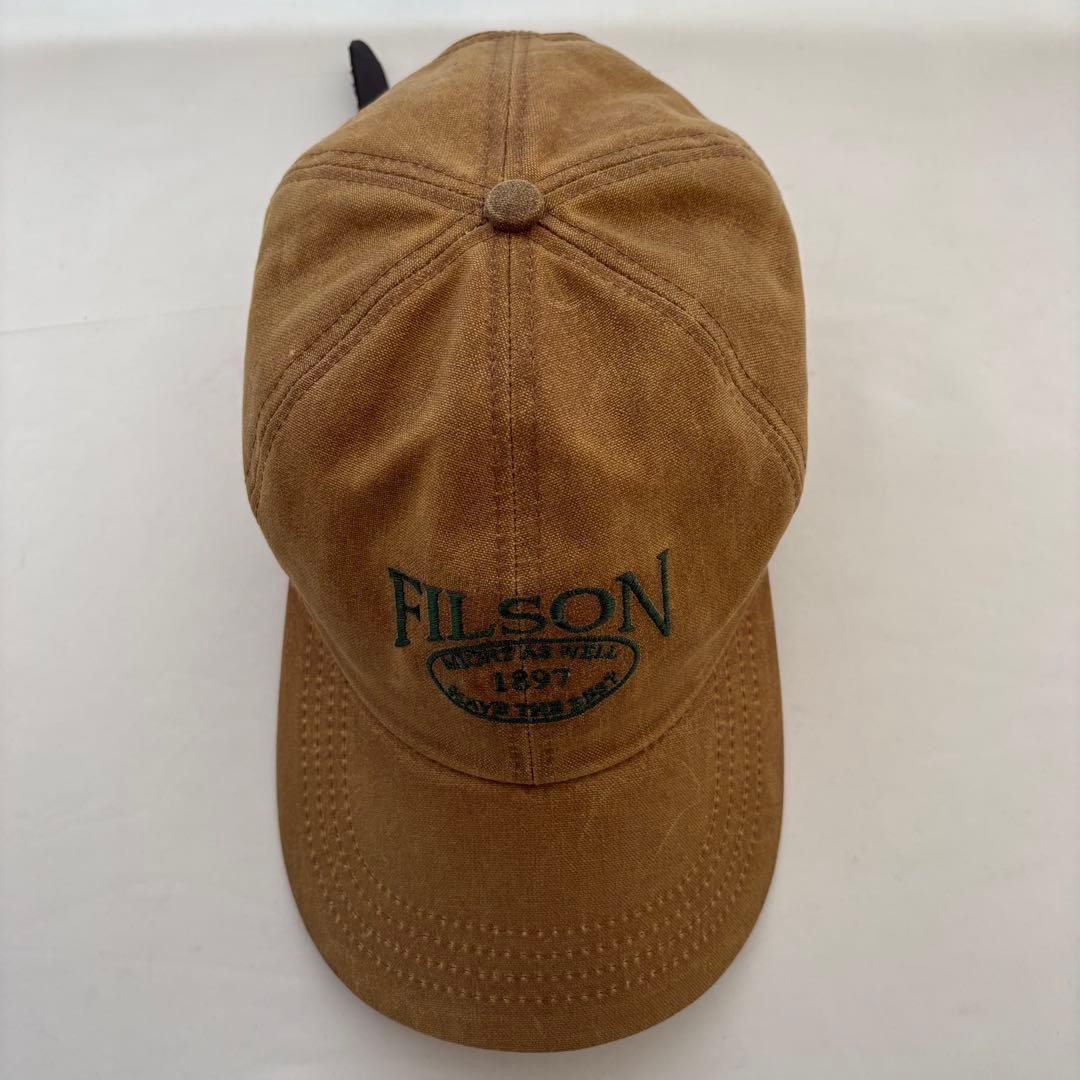 90s FILSON オイルドコットン ロゴエンブロイダリー キャップ USA製