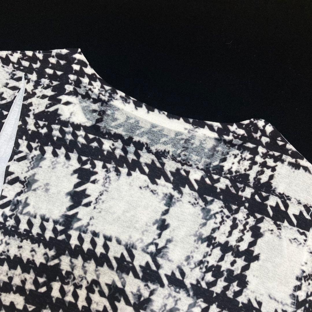 Y's ワイズ 美品 グレンチェック ラウンドネック カットソー 2