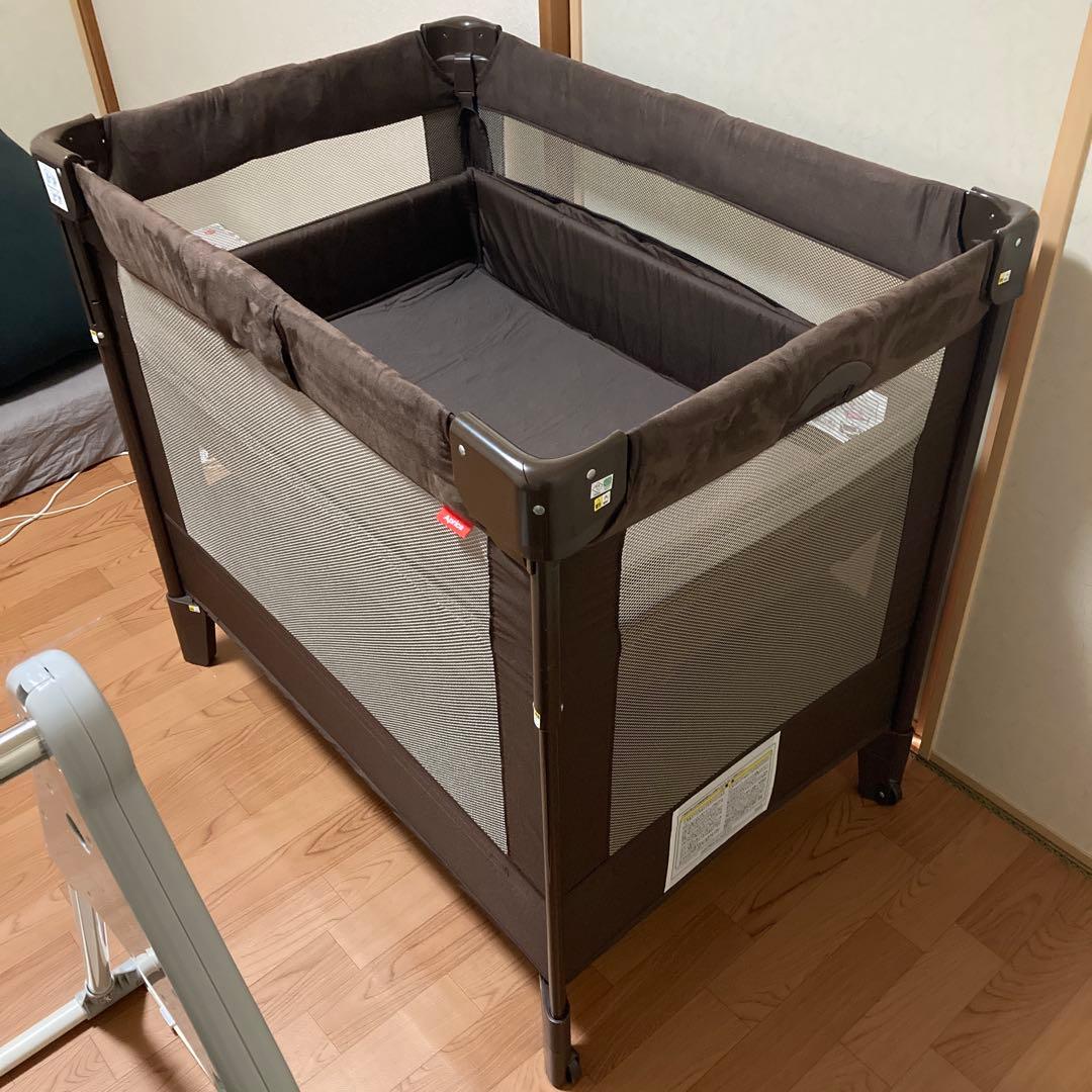 アップリカ Aprica ココネル エアー プラス ベビーベッド 茶