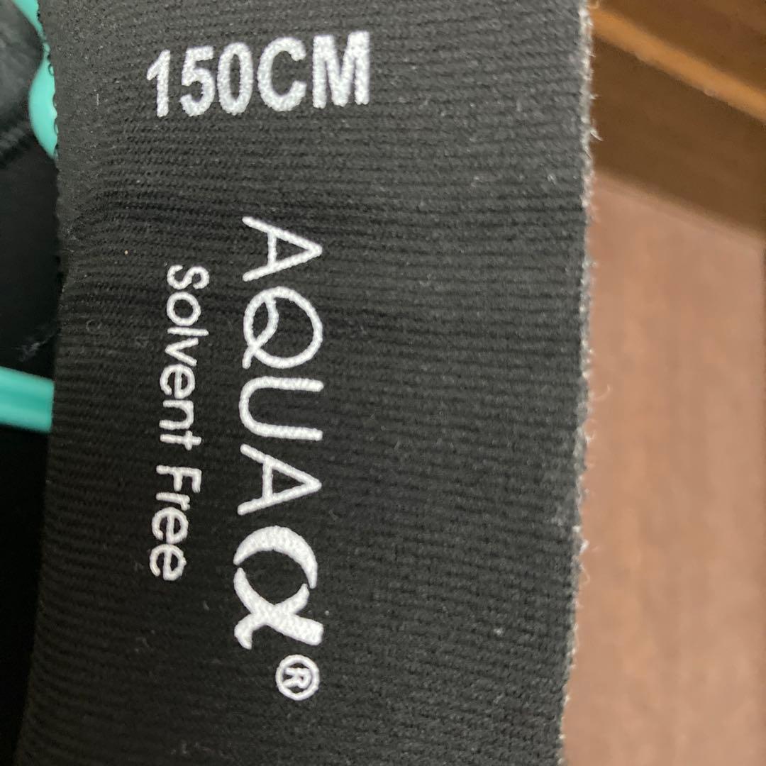 AQA キッズウェットスーツ 150CM 黒/青