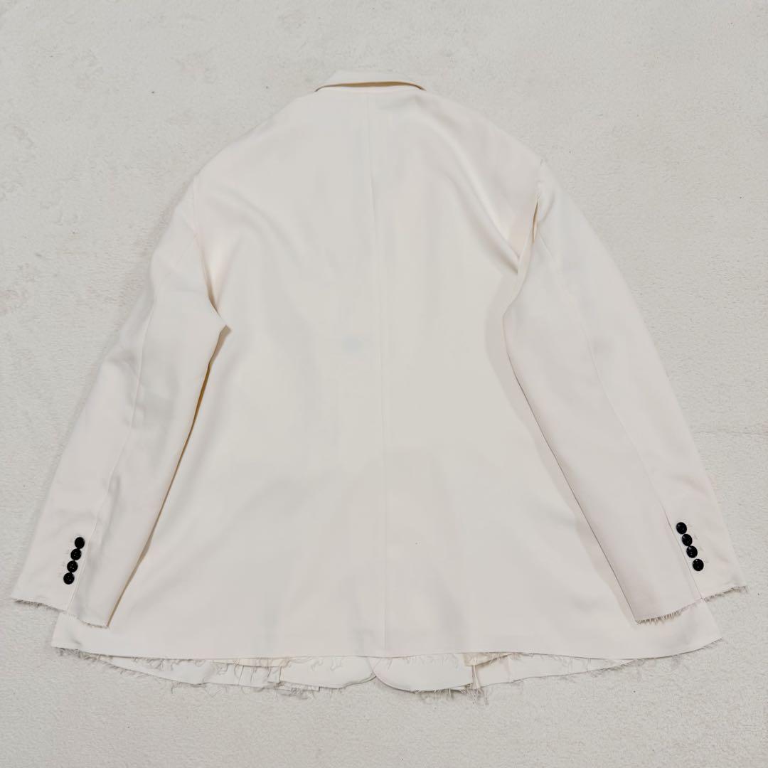 美品 セイト 大森元貴 カットオフ セミダブル タック テーラードジャケット 白