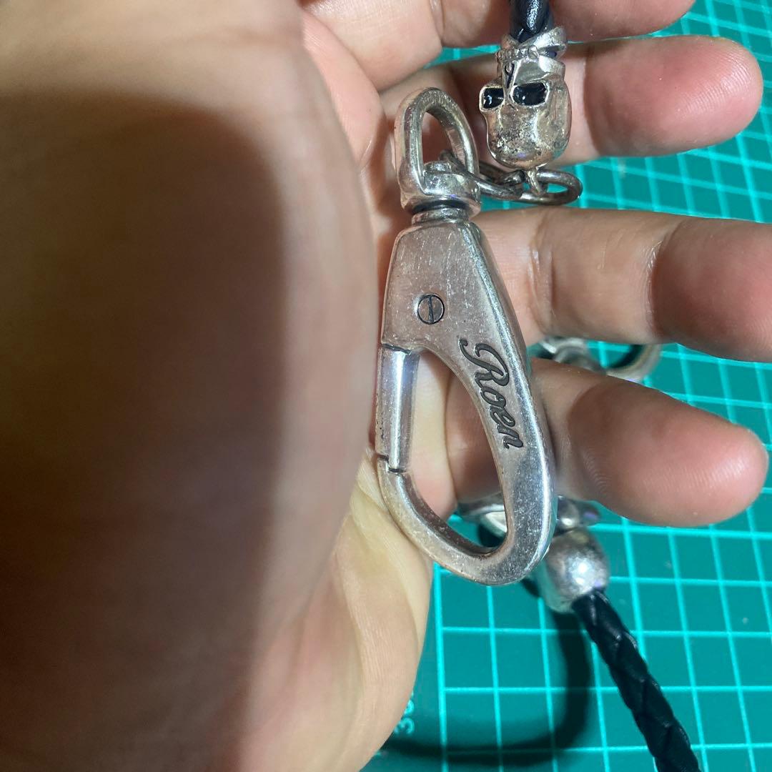 ロエン　ROEN ウォレット　スカル　フック　チェーン　レザー
