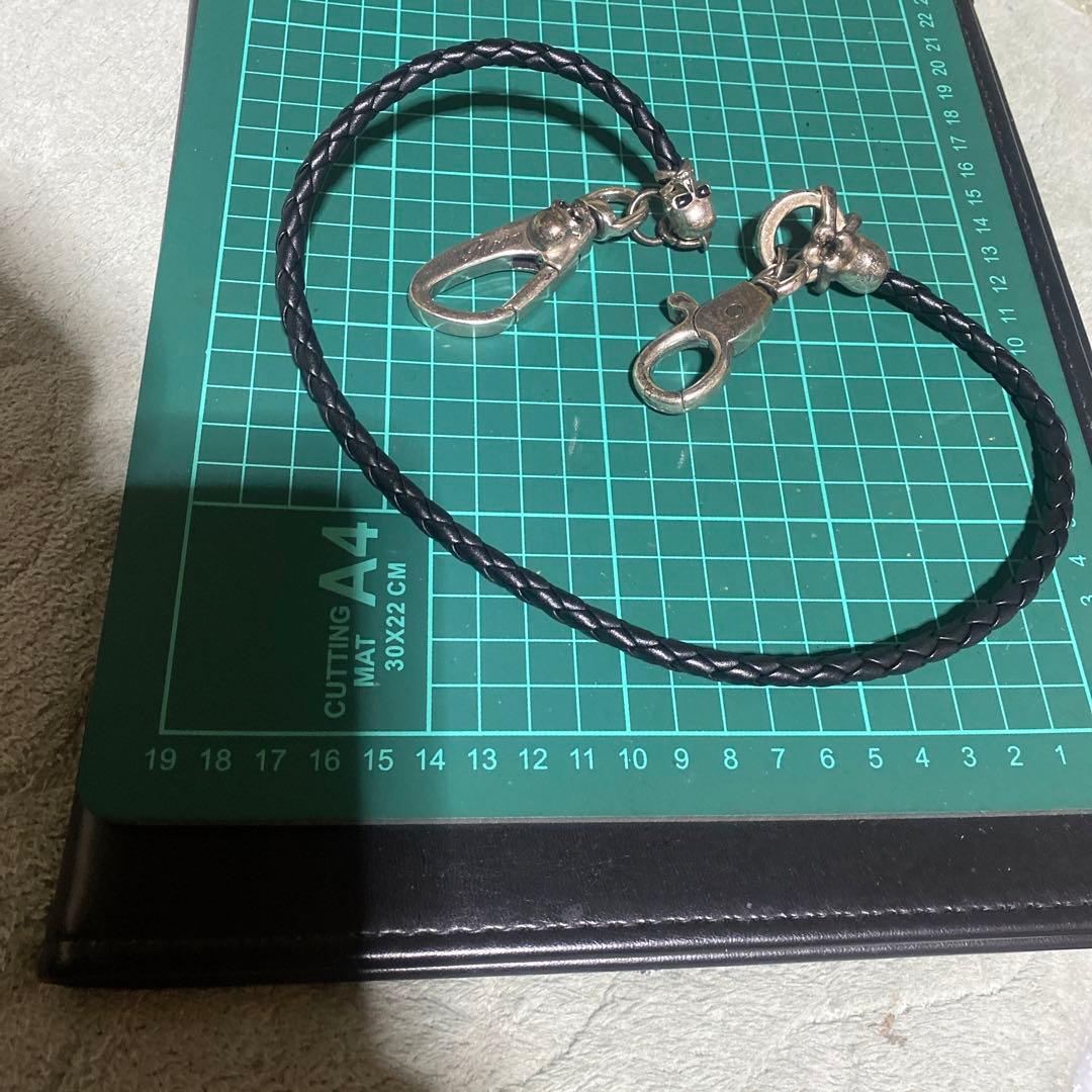 ロエン　ROEN ウォレット　スカル　フック　チェーン　レザー