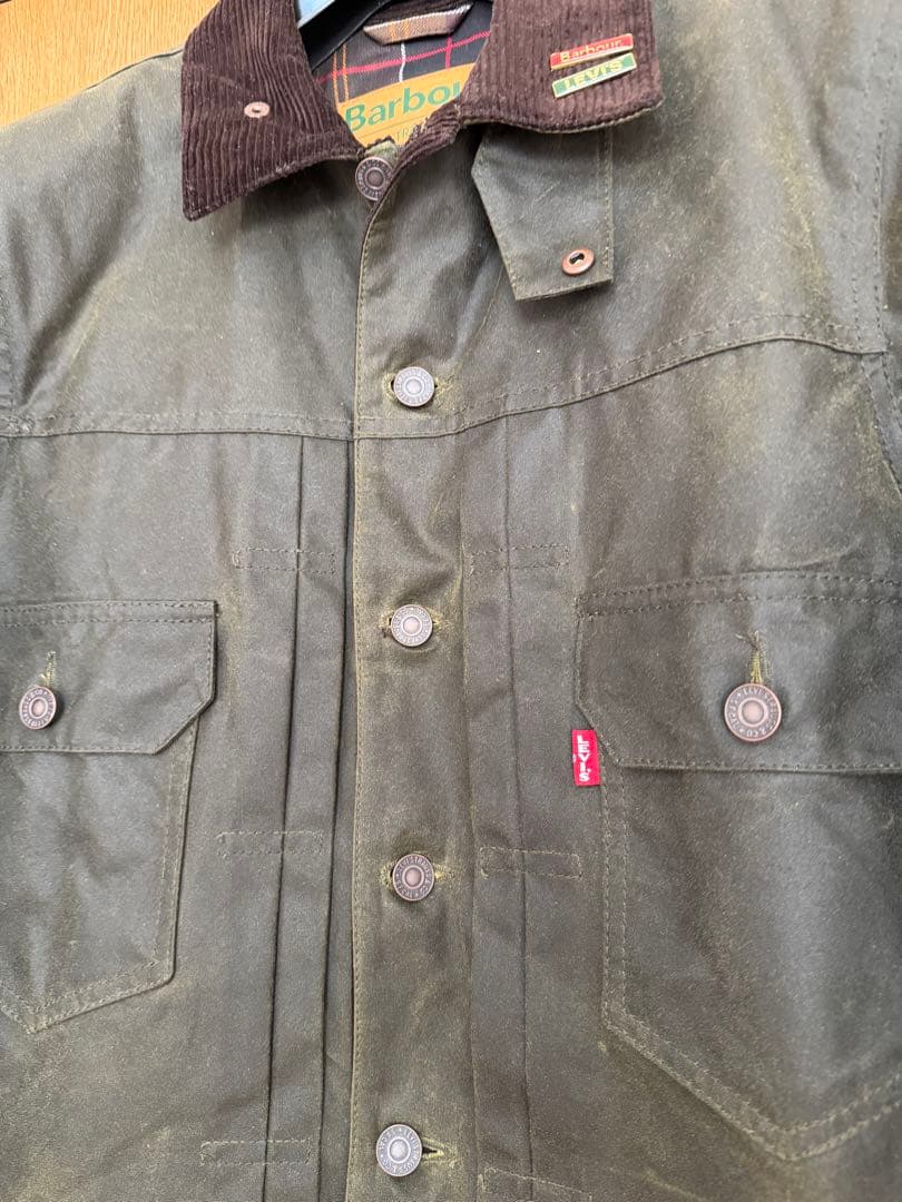 Levi’s Barbour Type2 ワックス トラッカー ジャケット S