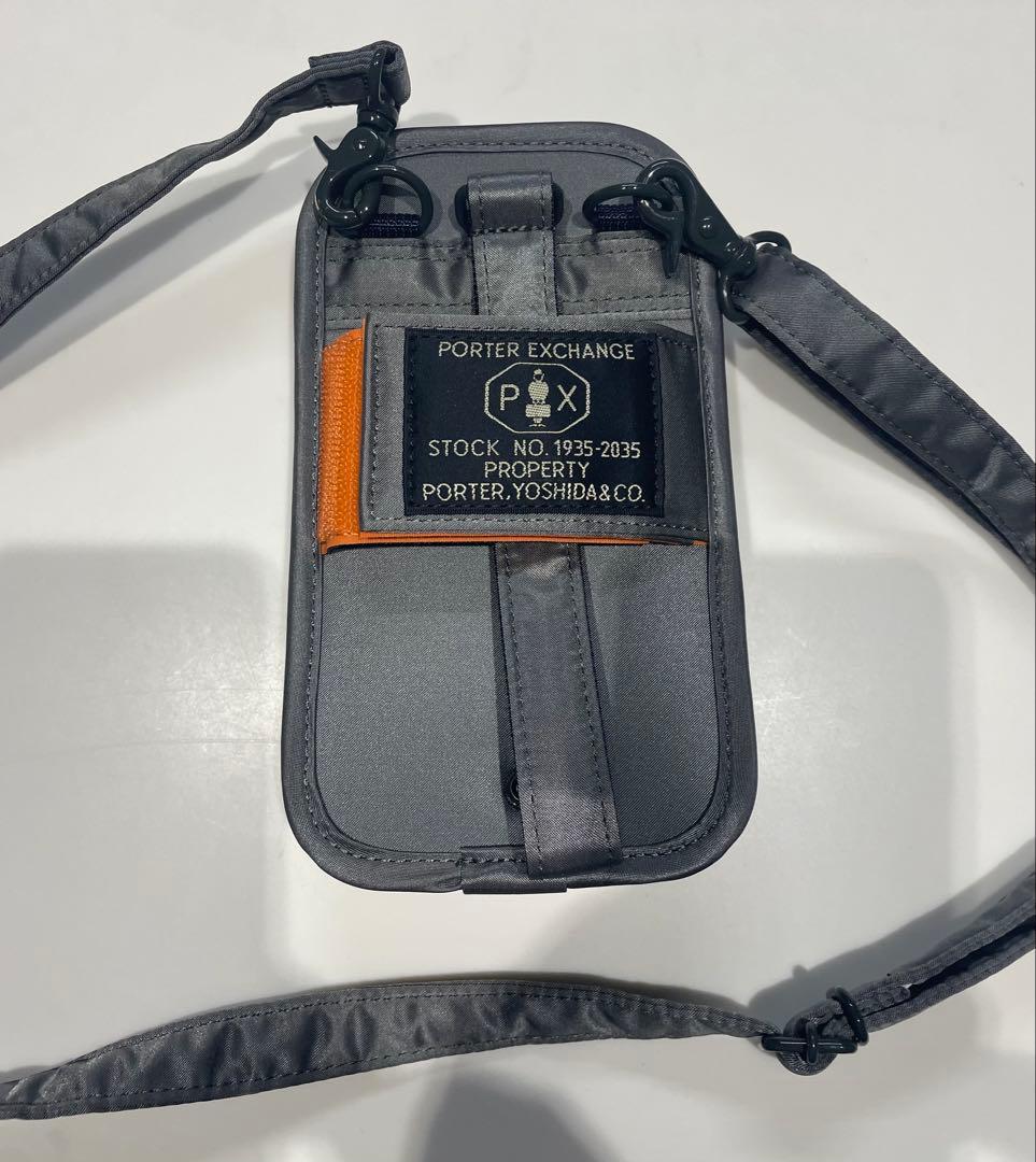 PORTER EXCHANGE GPS HOLDER シルバーグレー/オレンジ