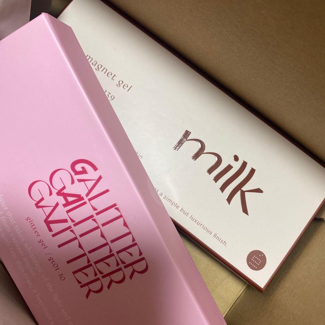 milk マグネットジェル GALITTER シルバー　5セット