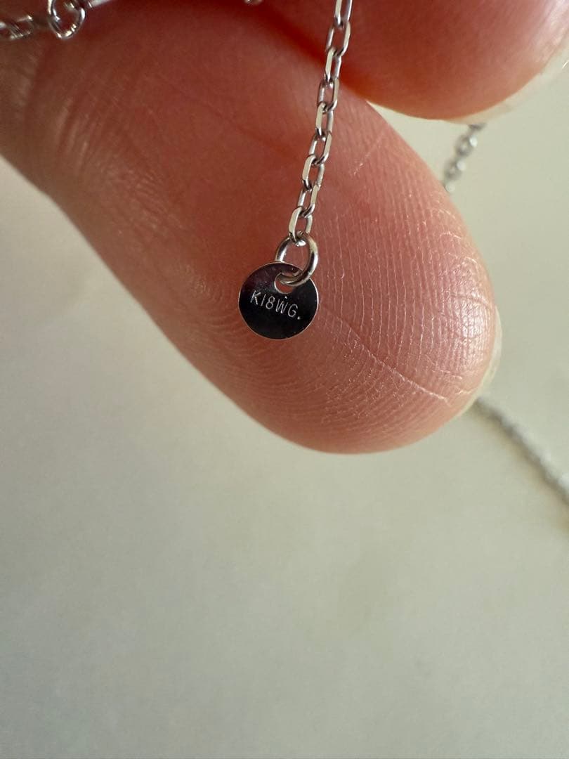 K18WG ゴールド スネークチェーン ネックレス1.4g