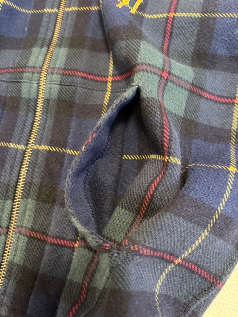 N*g様 美品‼️ラルフローレン　ビッグポニー　ダブルジップパーカー　チェック柄