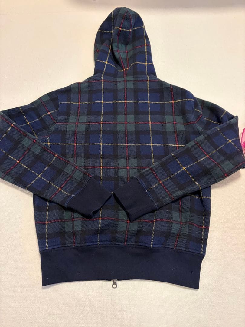 N*g様 美品‼️ラルフローレン　ビッグポニー　ダブルジップパーカー　チェック柄