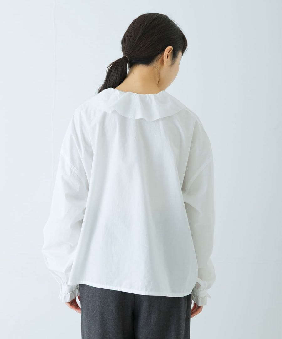 かぐれ　新品タグ付き　コットンフリルカラーシャツ