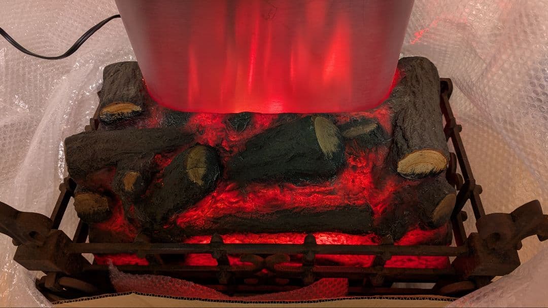 英国 RADIATION SUNHOUSE社の 暖炉薪ストーブ 電気温風ヒーター