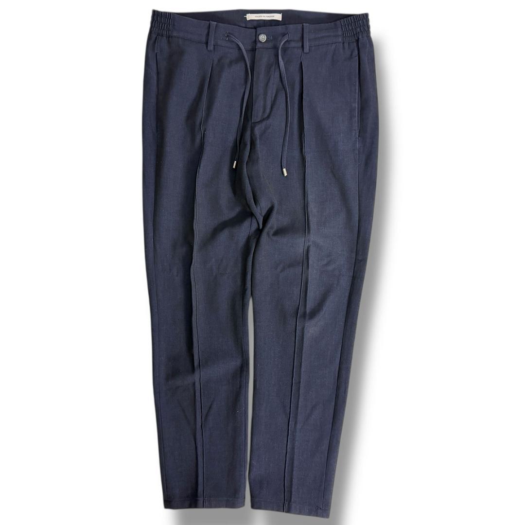 J7183美品 ジャブスアルキヴィオ 永久クリースマサッチョデニムスラックス48