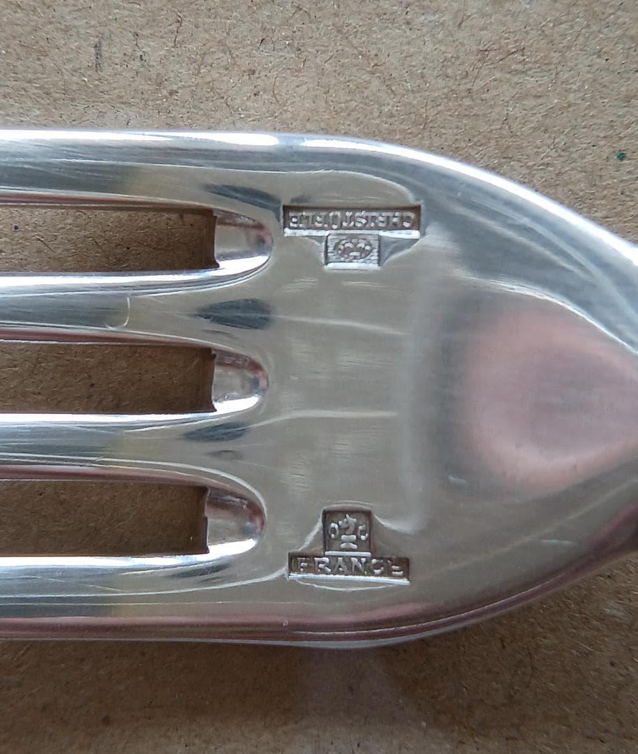 クリストフル シルバーコーティング　パール　デザートナイフ＆フォーク：２セット