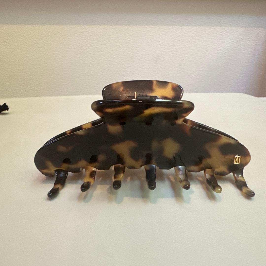 べっ甲風 ヘアクリップ 中型 6本爪