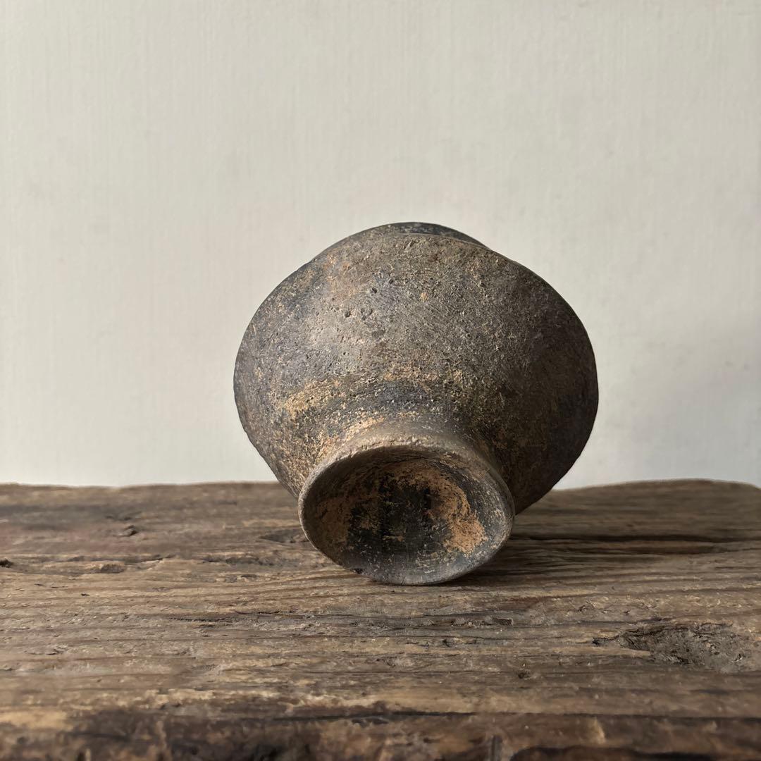 須恵器小壺　古美術　古道具　花器　アンティーク　骨董　新羅　高麗　南蛮　検:李朝