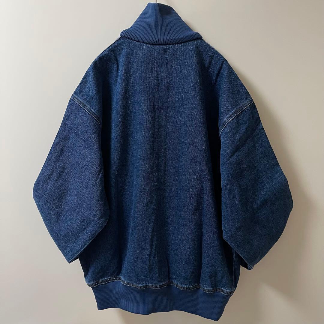 新品M】アディダス　デニムジャケットファイヤーバードトラック インディゴ　ブルー