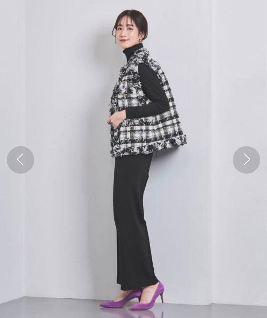 ユナイテッドアローズ　チェックツイードベスト