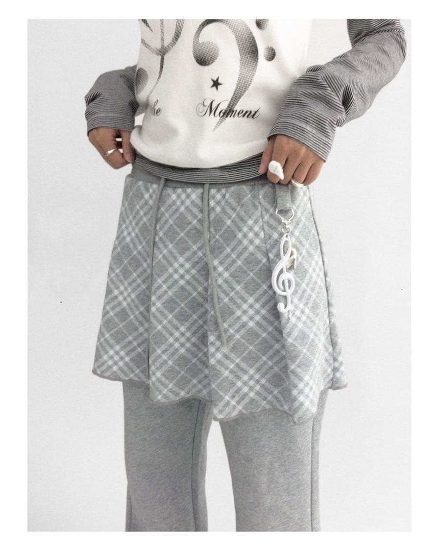 innomoood フリルパンツ フリルスカート グレー ウィッシュコア 平成