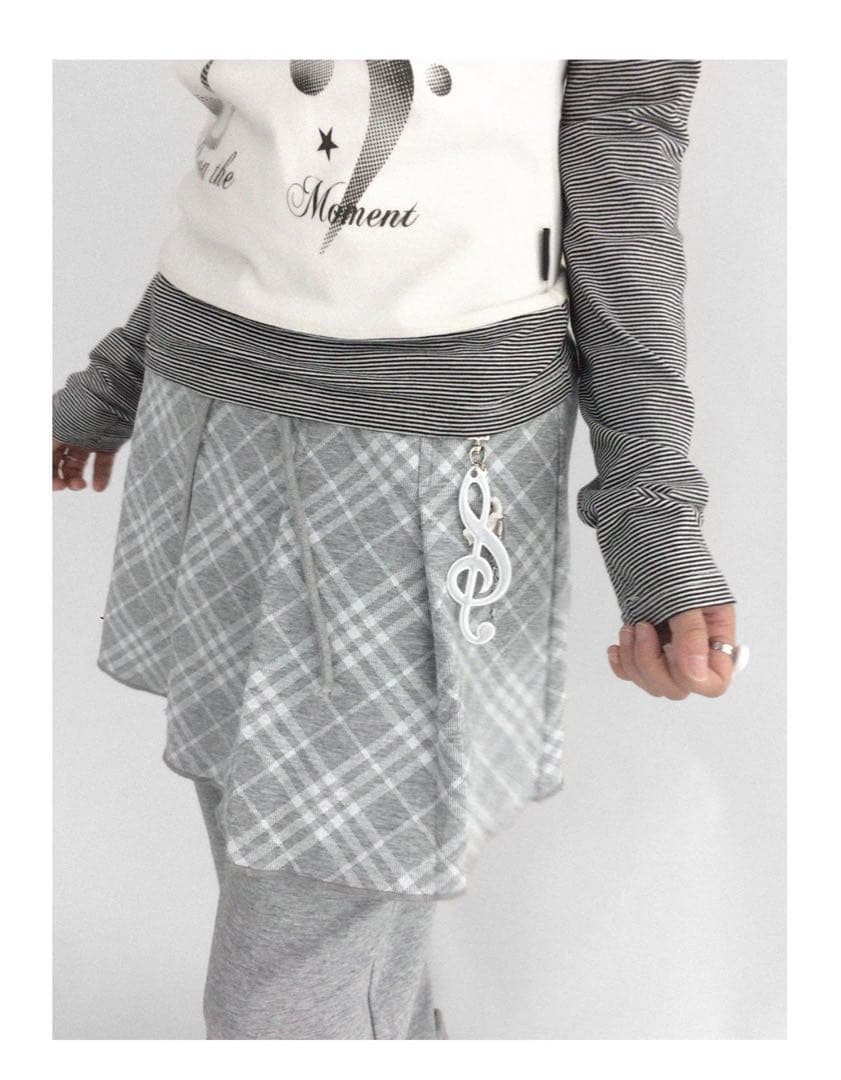 innomoood フリルパンツ フリルスカート グレー ウィッシュコア 平成