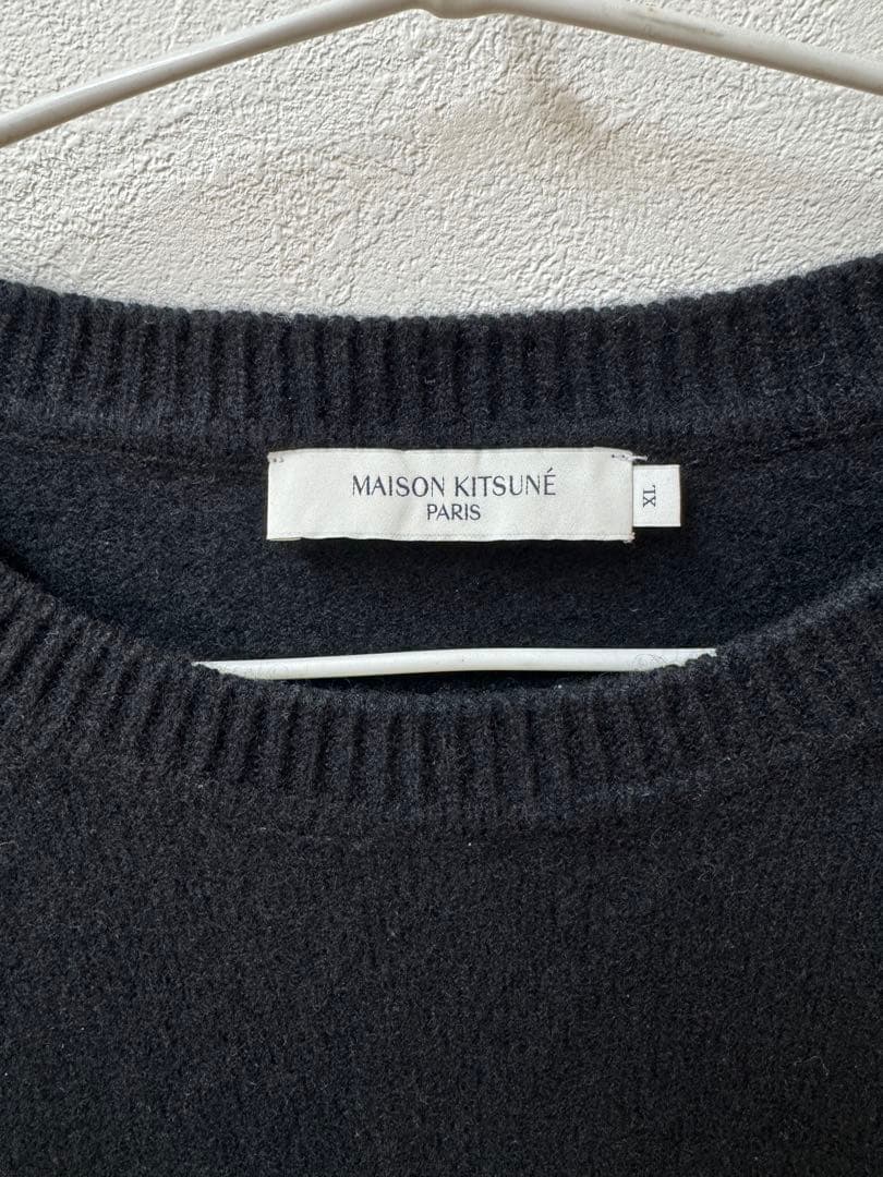 Maison Kitsune ベイビーフォックス パッチ セーター　ブラック