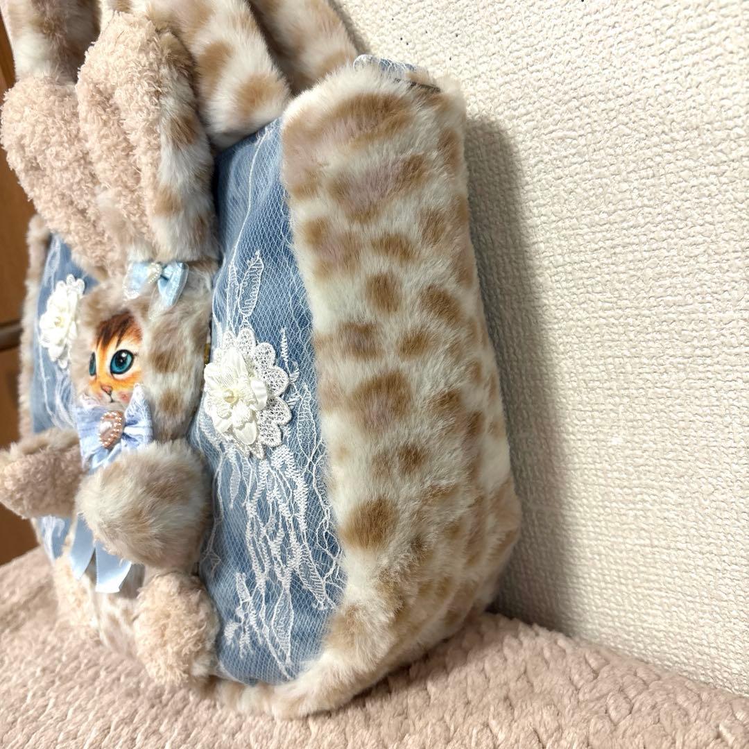 黒*こ様 コヤンイサムチョン　うさぎボリちゃん　ふわモコ　ラウンドトート