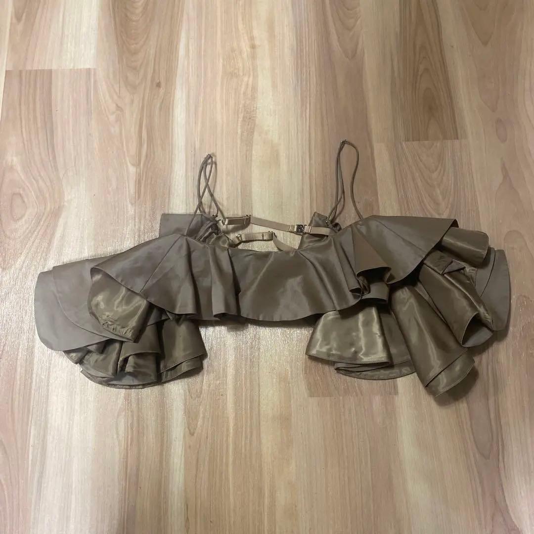 prank project マルチファブリックランダムラッフルトップ