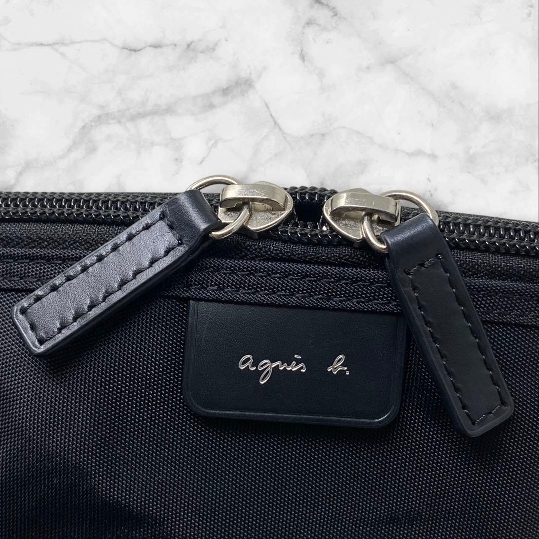 agnes b. ウエストポーチ バッグ ナイロン ブラック アニエスベー 黒