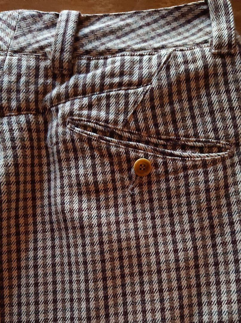 45R☆ウールサージの馬比女パンツ/ベージュチェック♪
