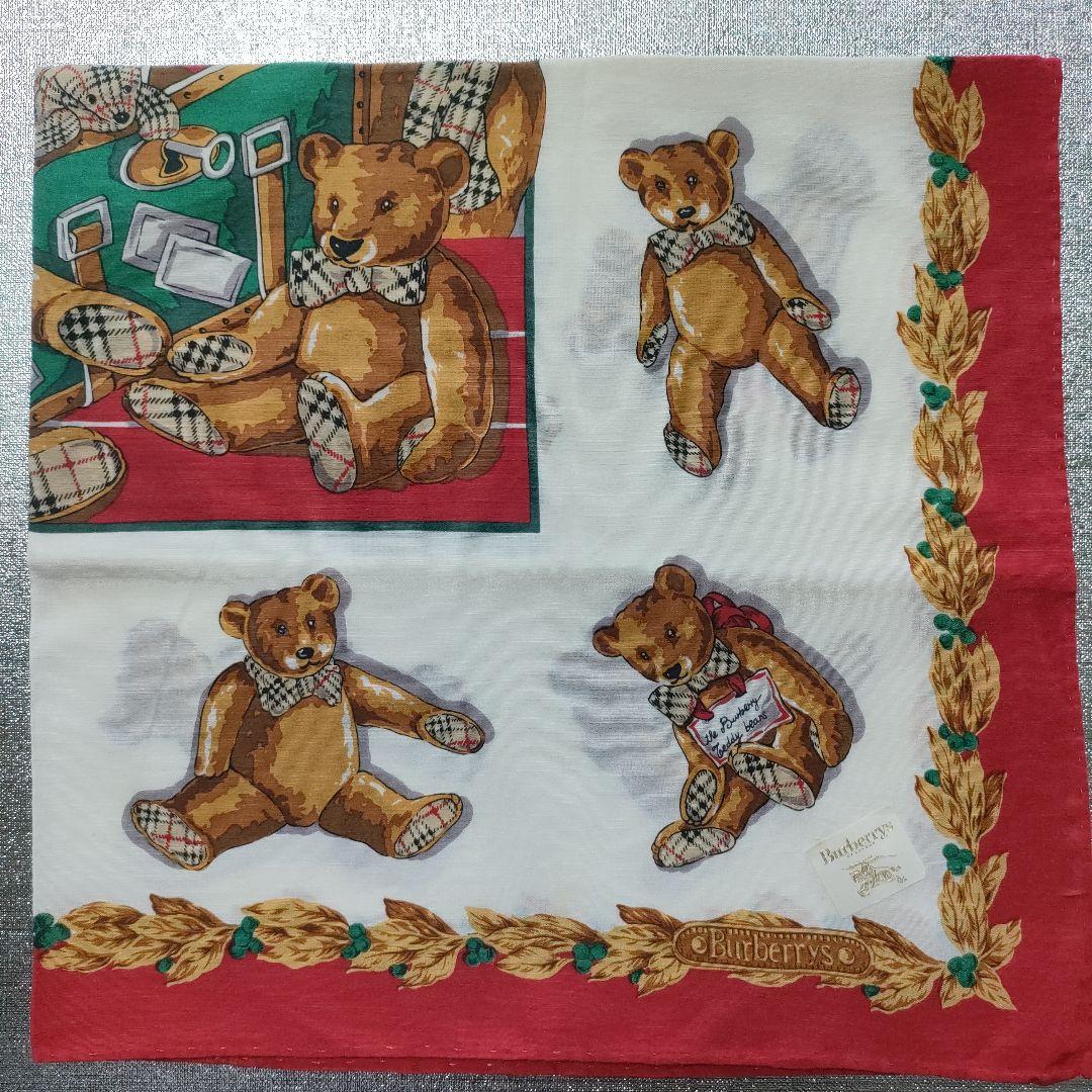 ★希少レア柄 未使用 Burberry　バーバーリー大判ハンカチ　ミニスカーフ