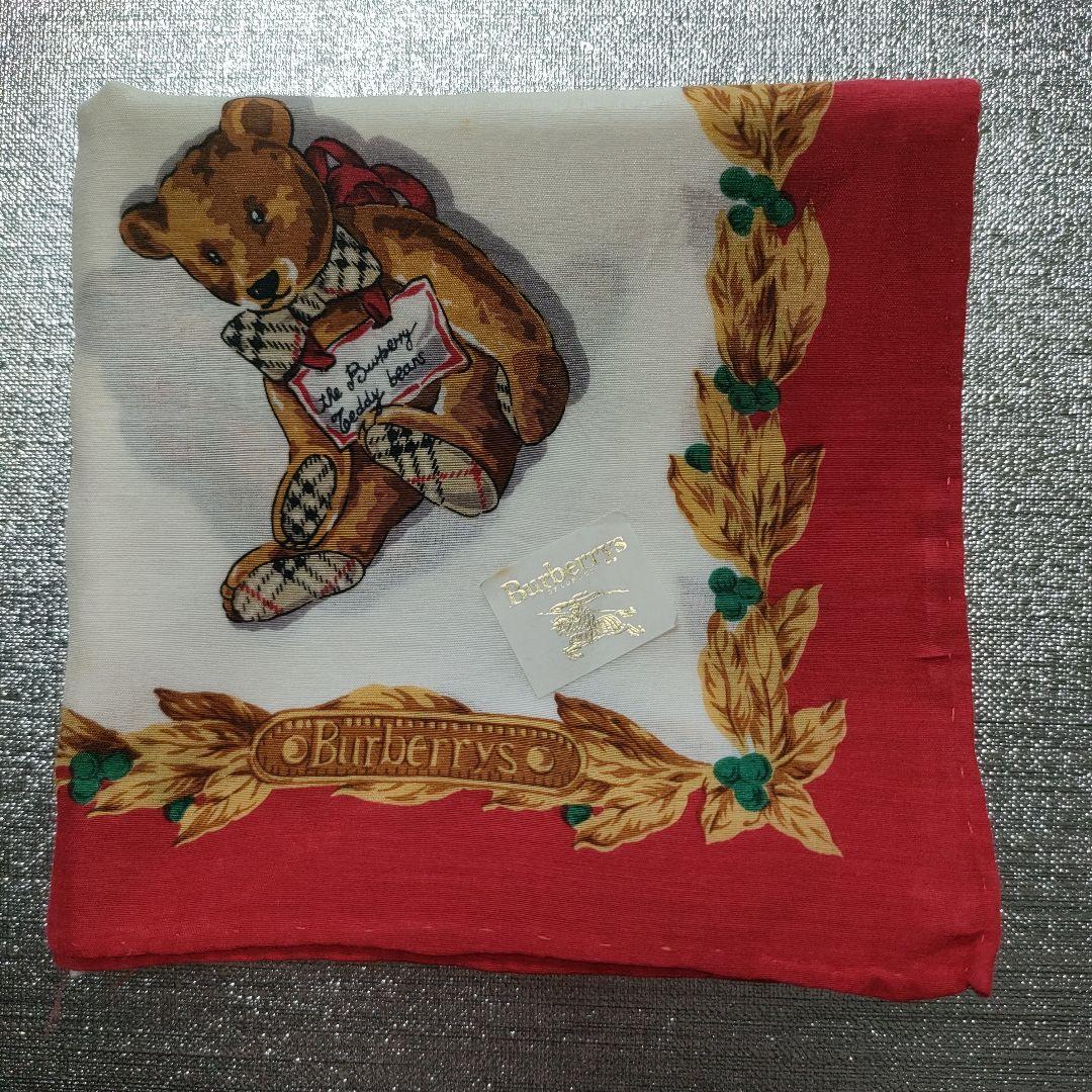 ★希少レア柄 未使用 Burberry　バーバーリー大判ハンカチ　ミニスカーフ