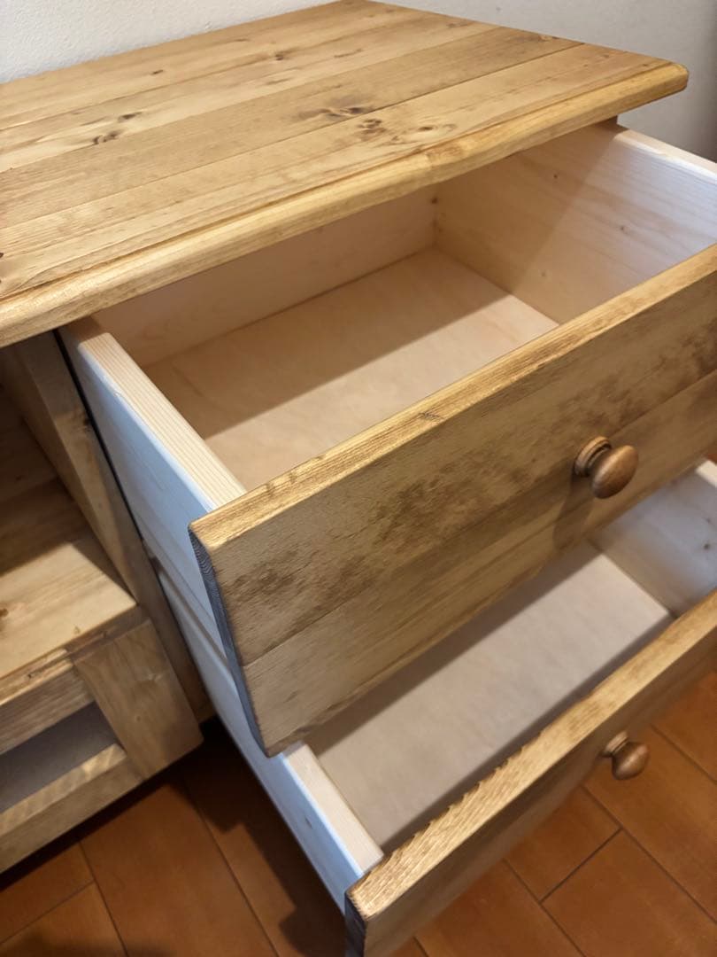 【CA09様オーダー品】AVボード テレビ台 パイン無垢材155cmサイズ