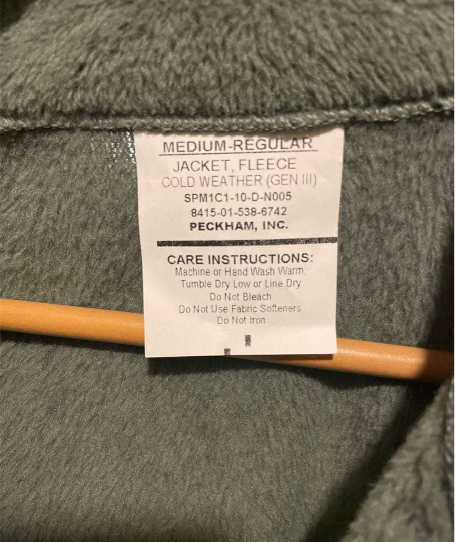 GEN3 ポーラテック　オリーブ　グリーン フリース　ジャケット　ミリタリー