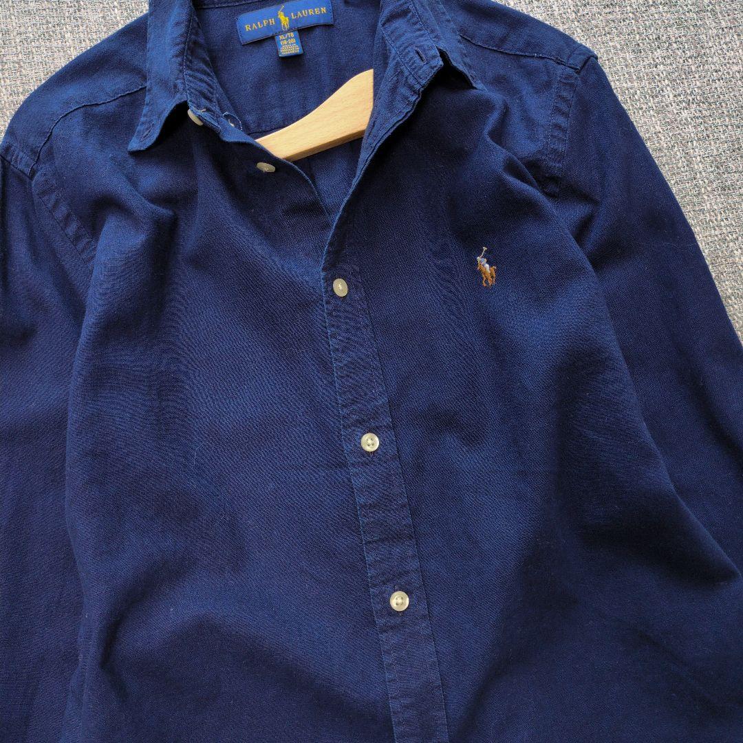 ラルフローレン　国内正規品　ポニー刺繡　メンズライク　コットンリネンシャツ
