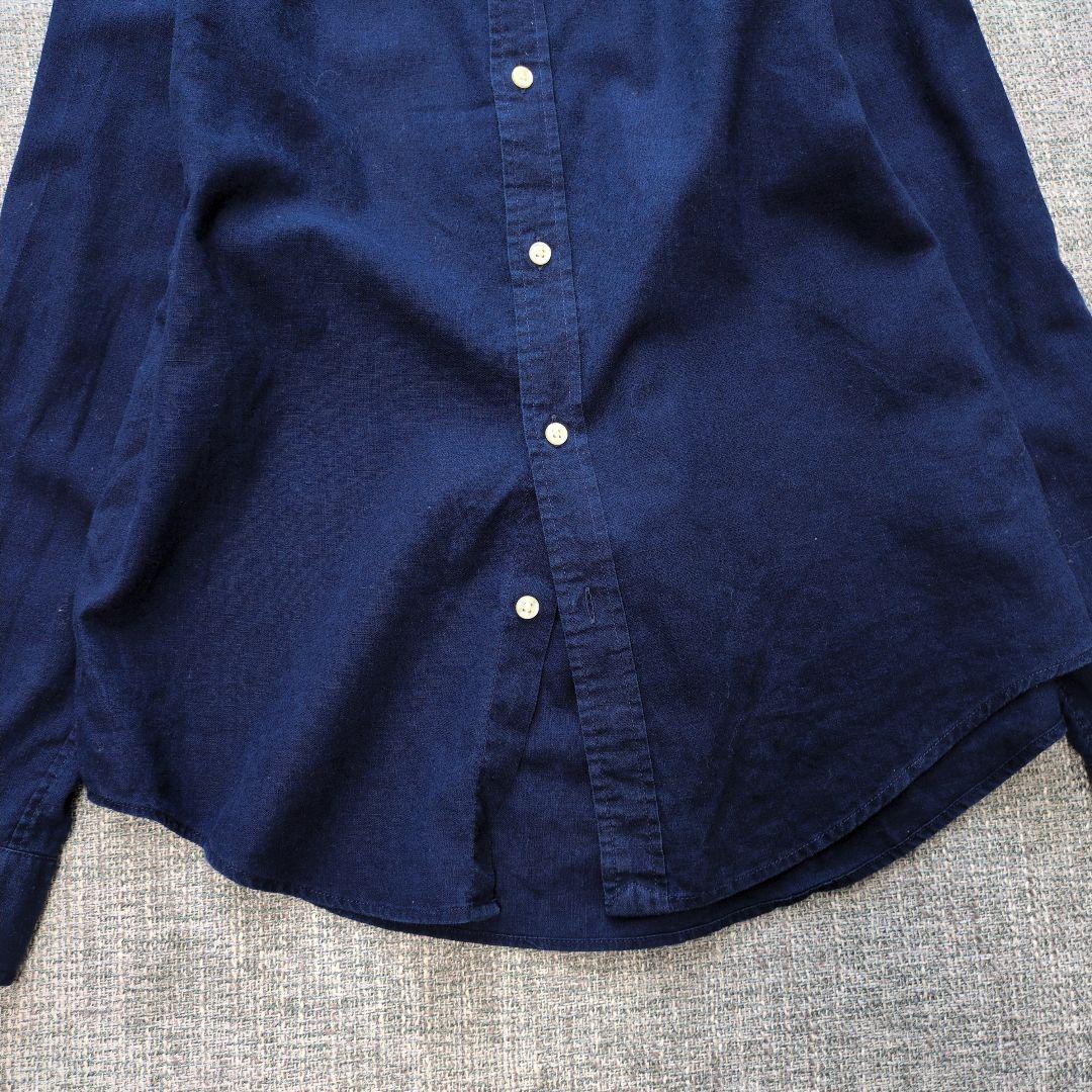 ラルフローレン　国内正規品　ポニー刺繡　メンズライク　コットンリネンシャツ