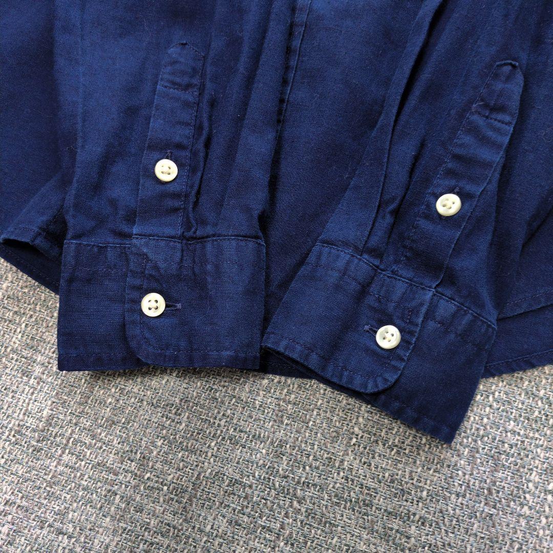 ラルフローレン　国内正規品　ポニー刺繡　メンズライク　コットンリネンシャツ