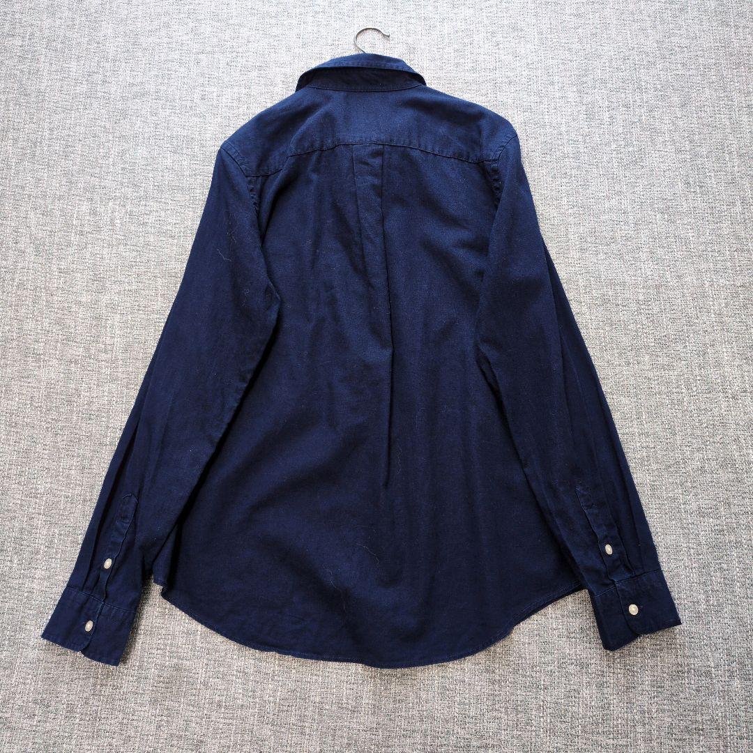 ラルフローレン　国内正規品　ポニー刺繡　メンズライク　コットンリネンシャツ