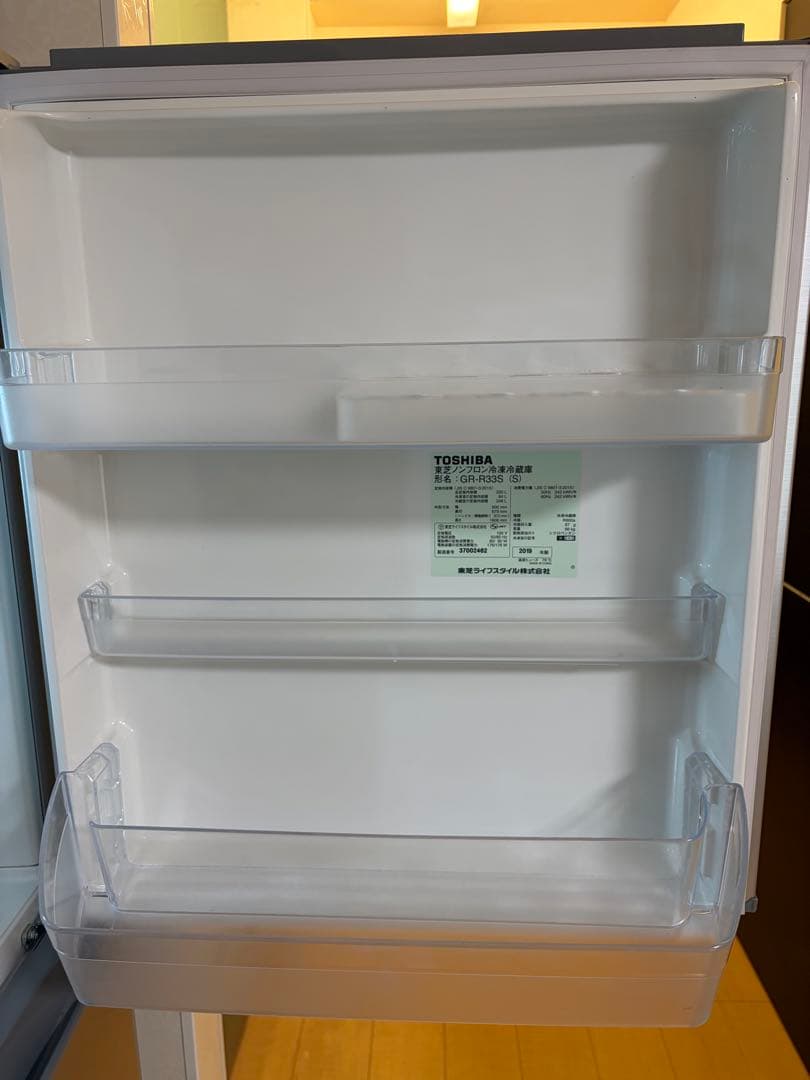 2019年製　東芝　GR-R33S-S 冷蔵庫　330L
