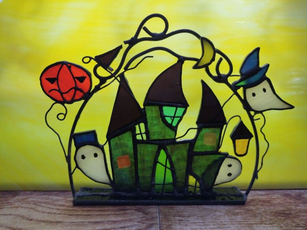 ステンドグラスパネル◆ハンドメイト品