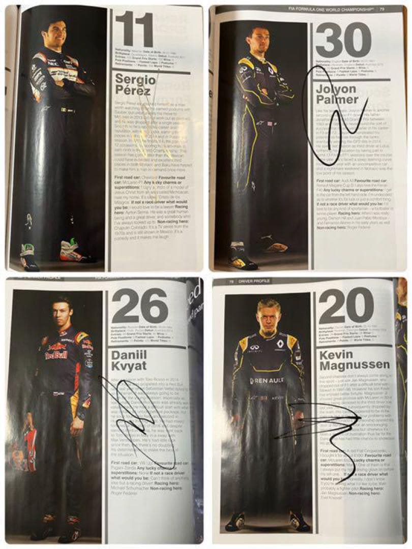 2016 F1 イギリスGP 19名直筆サイン入り　公式プログラム　【貴重品】
