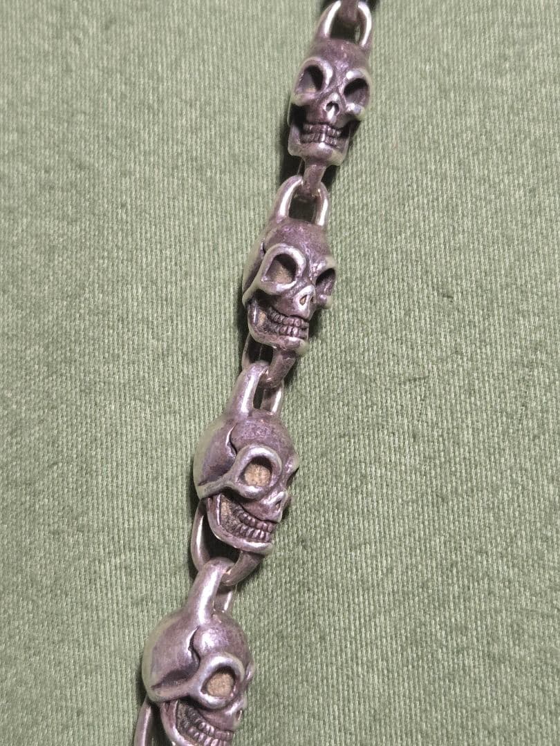 スカルモチーフ シルバー ウォレットチェーン