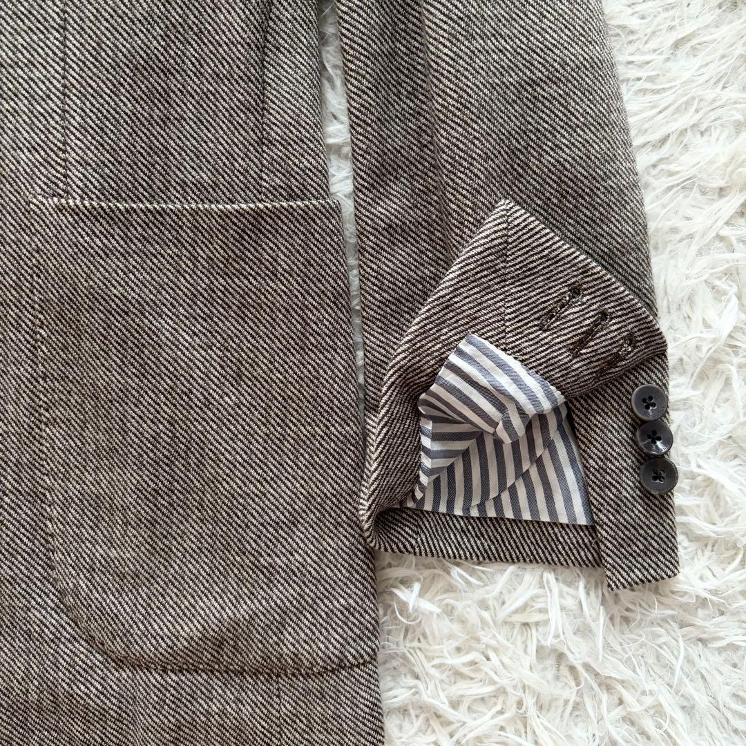 <美品>BOGLIOLI dover ブラウン ウール ジャージ ジャケット46