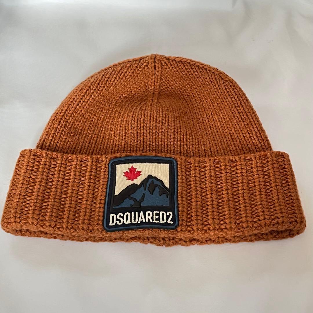 【未使用】DSQUARED2 ニット帽 オレンジ ウール