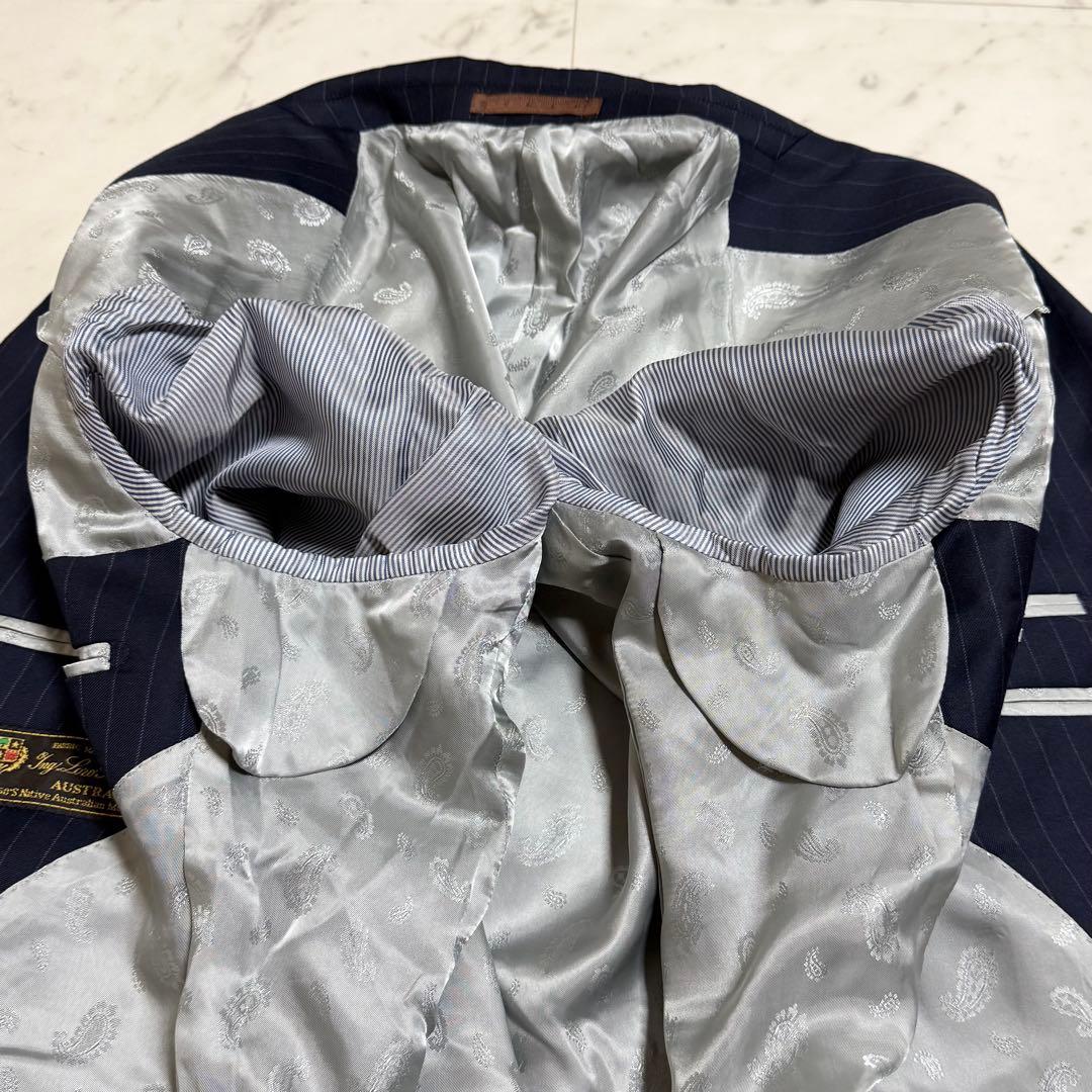 高級 ユニバーサルランゲージ × ロロピアーナ スーツ スーパー150’s 紺