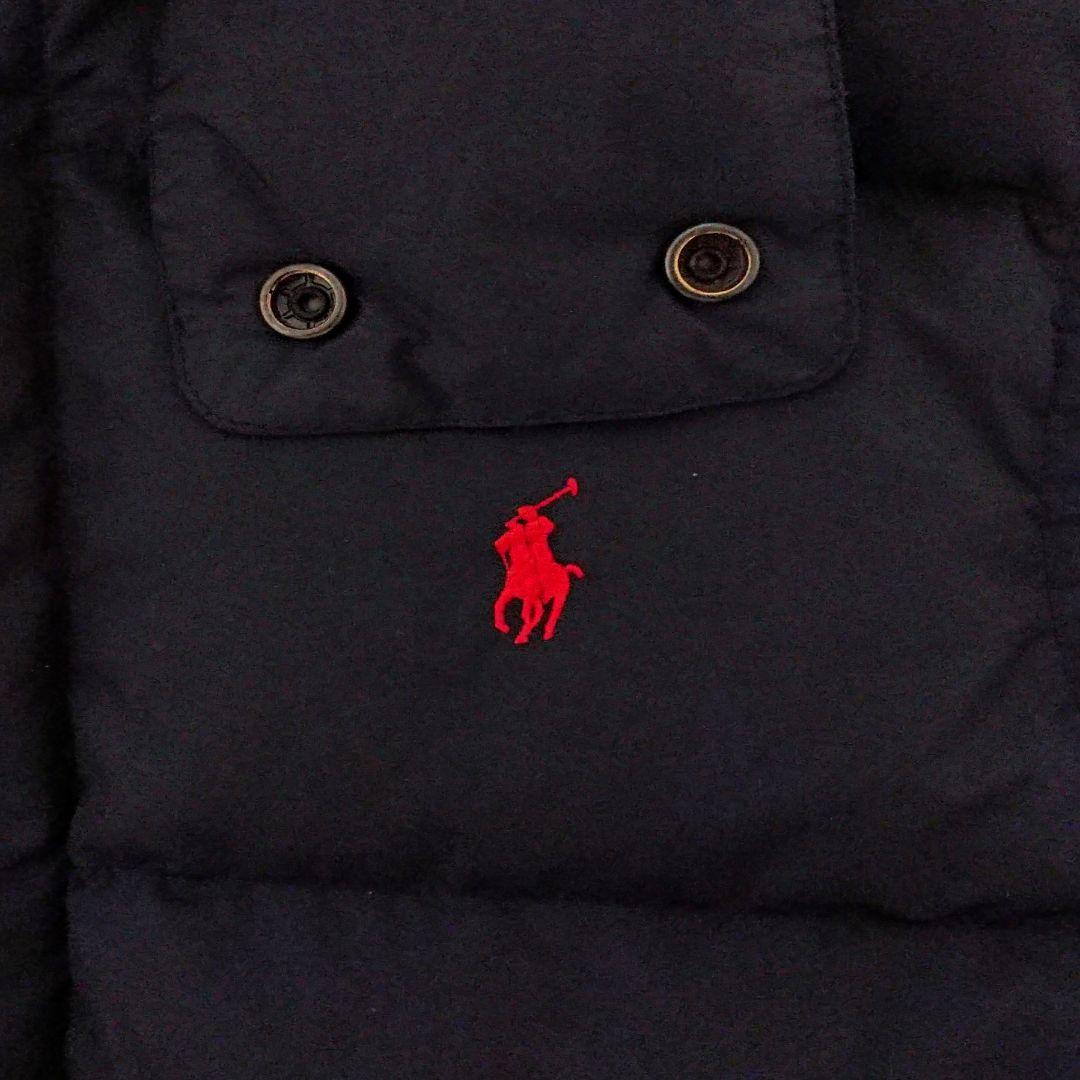 美品 ポロラルフローレン 刺繍 ロゴ 2way 肉厚 ダウン ベスト