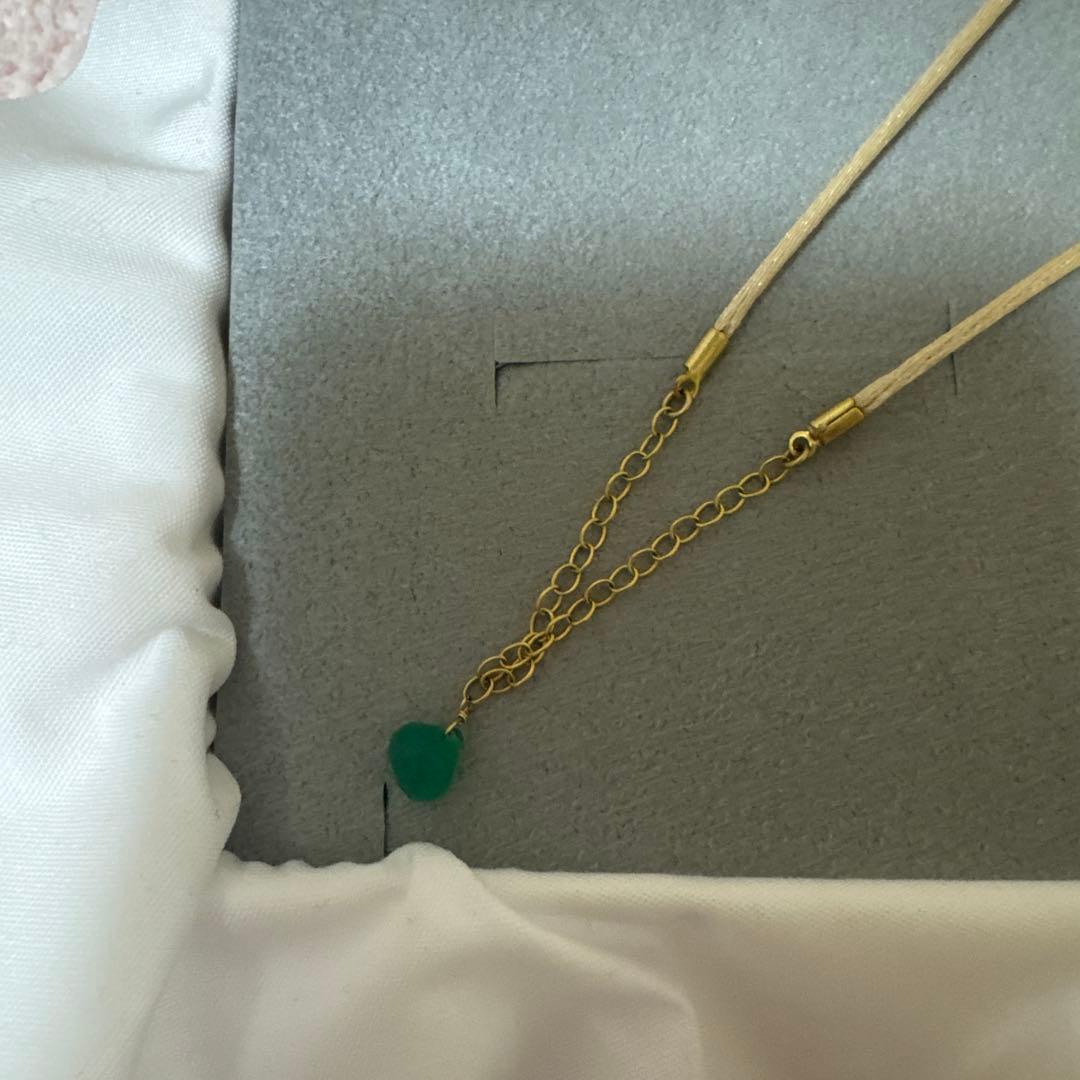値下げします　HASUNA グリーンストーン ネックレス