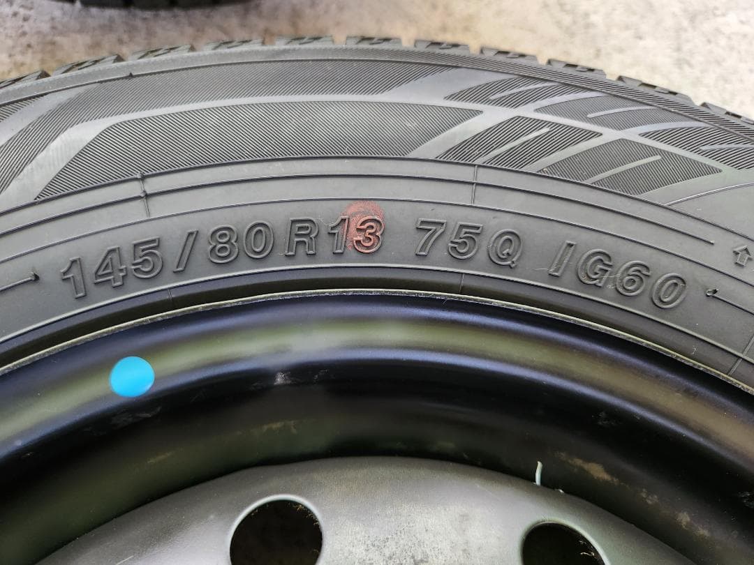 送料込☆2021 ヨコハマ タイヤホイール セット145/80R13☆4本