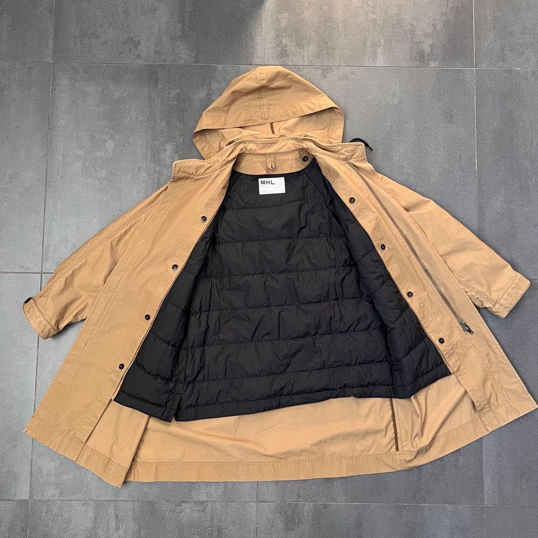 【値下げ中！】MHL. モッズコート フーディ　ダウンライナー付き　　　ベージュ