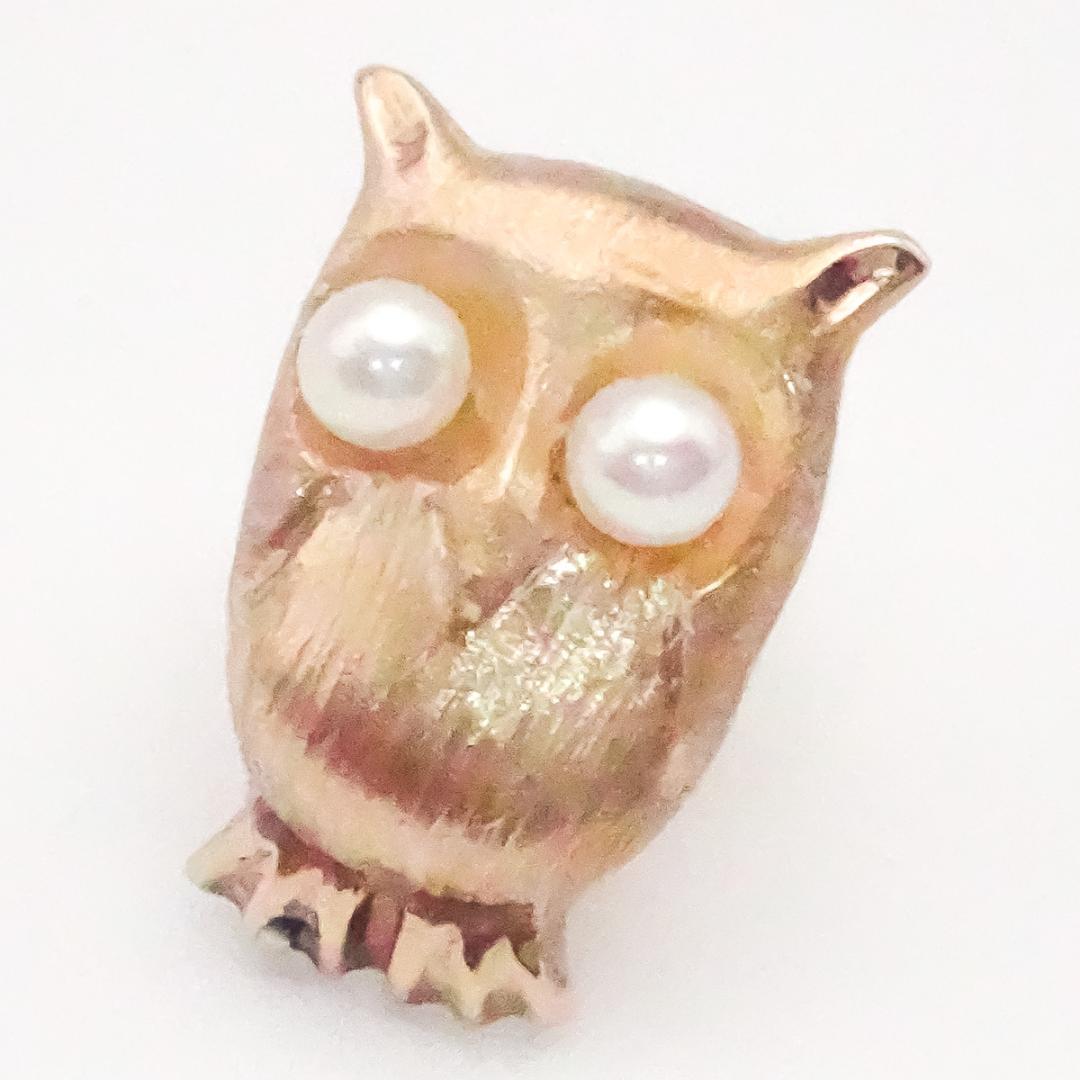 TASAKI タサキ K14 ベビーパール タイニーピン 1.46g＊フクロウ