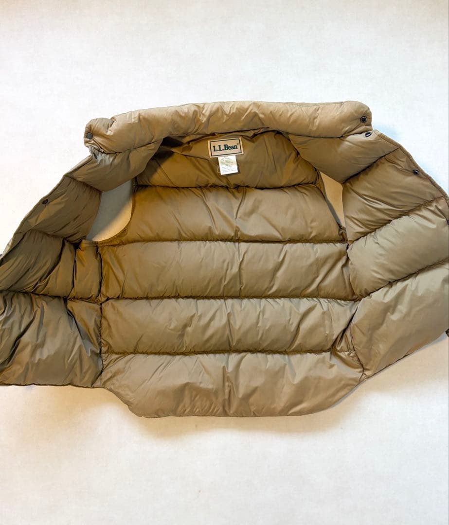 L.L.Bean ベージュ ダウンベスト Sサイズ