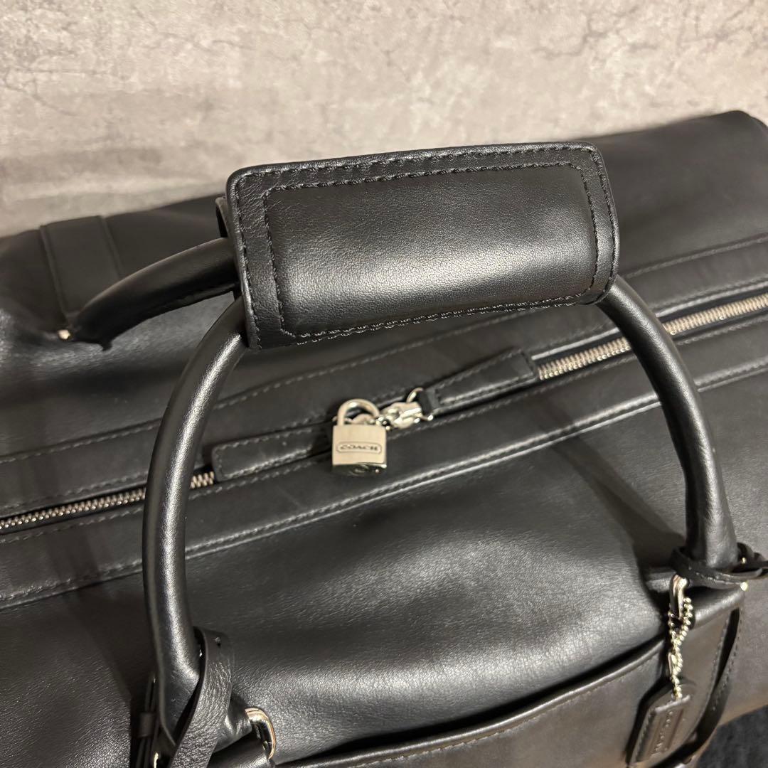美品 COACH ボストンバッグ ブラック 2way ブラック レザー 旅行